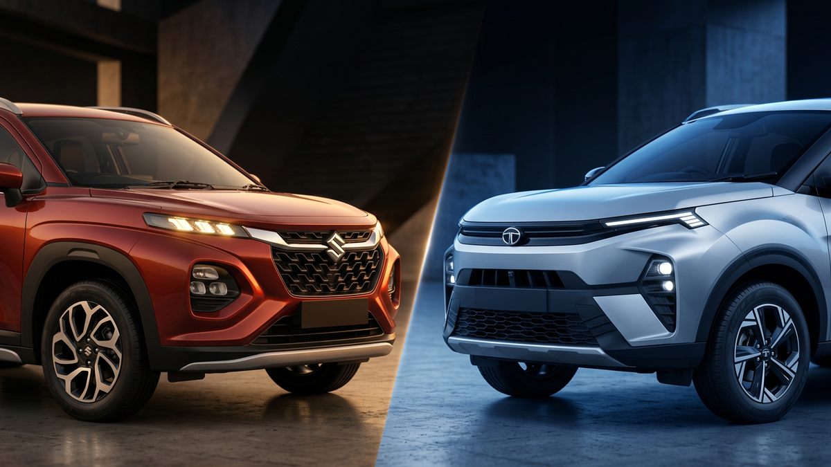Maruti Fronx crossover compared with the Tata Nexon compact SUV
