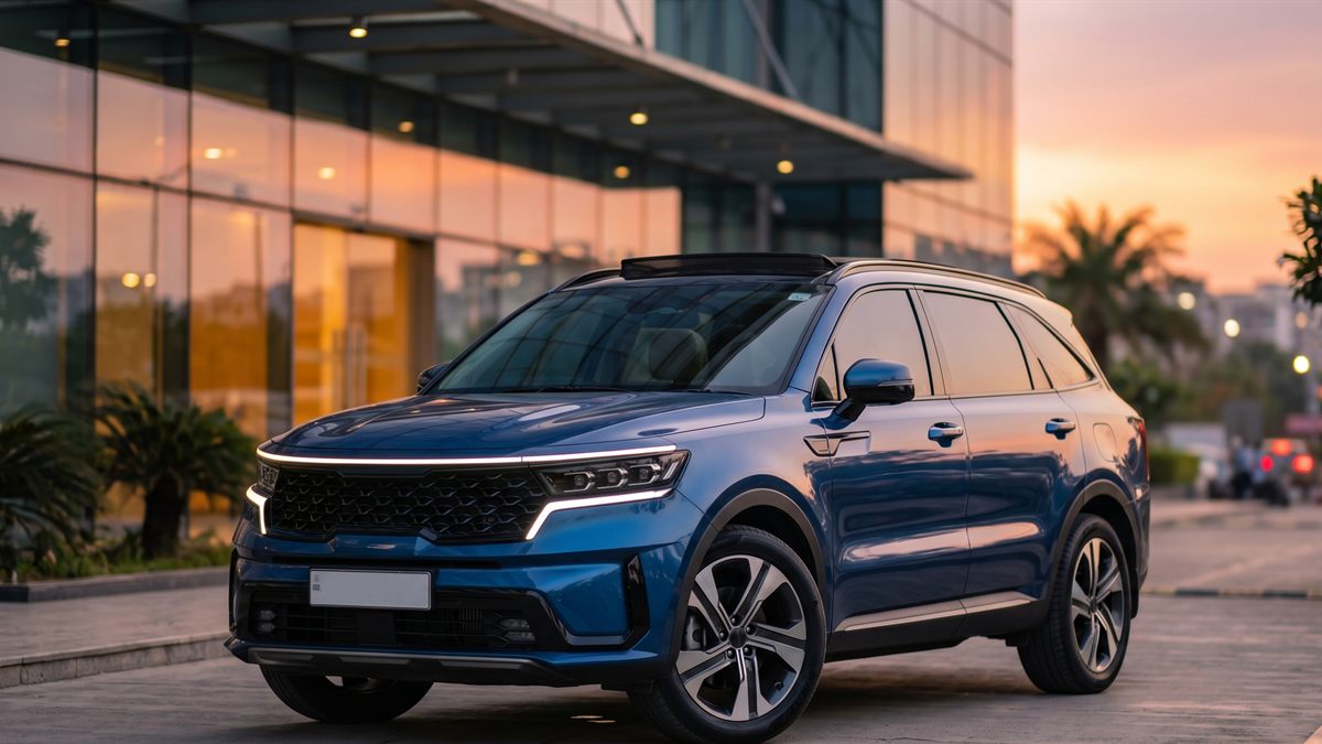 Hyundai Creta mid-size SUV, front three-quarter view